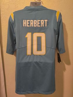 New Mens Chargers Herbert #10 Powder Blue Jerseys Stitched