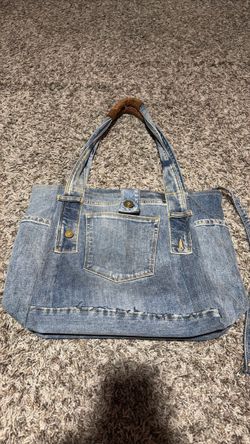 Denim shoulder bag