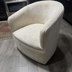 White Cozy Swivel Chair