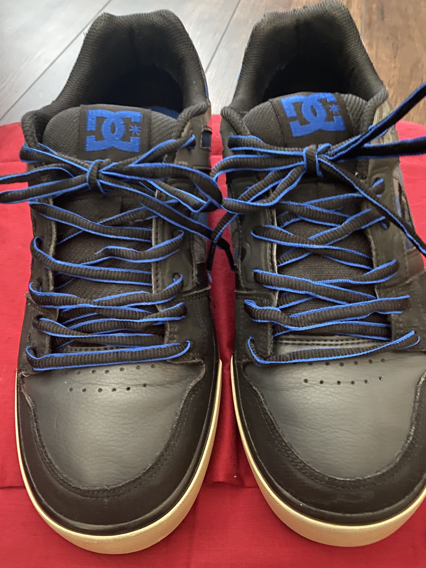 DC Skateboard Shoes Size 11 Pure XE Blue/Black Royal Plaid Mens  301722