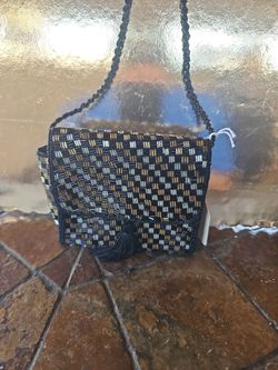 Vintage magid small black and gold evening bag