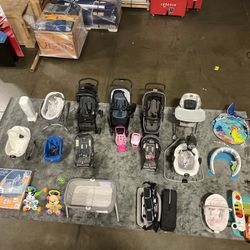 Strollers and toys and accessories