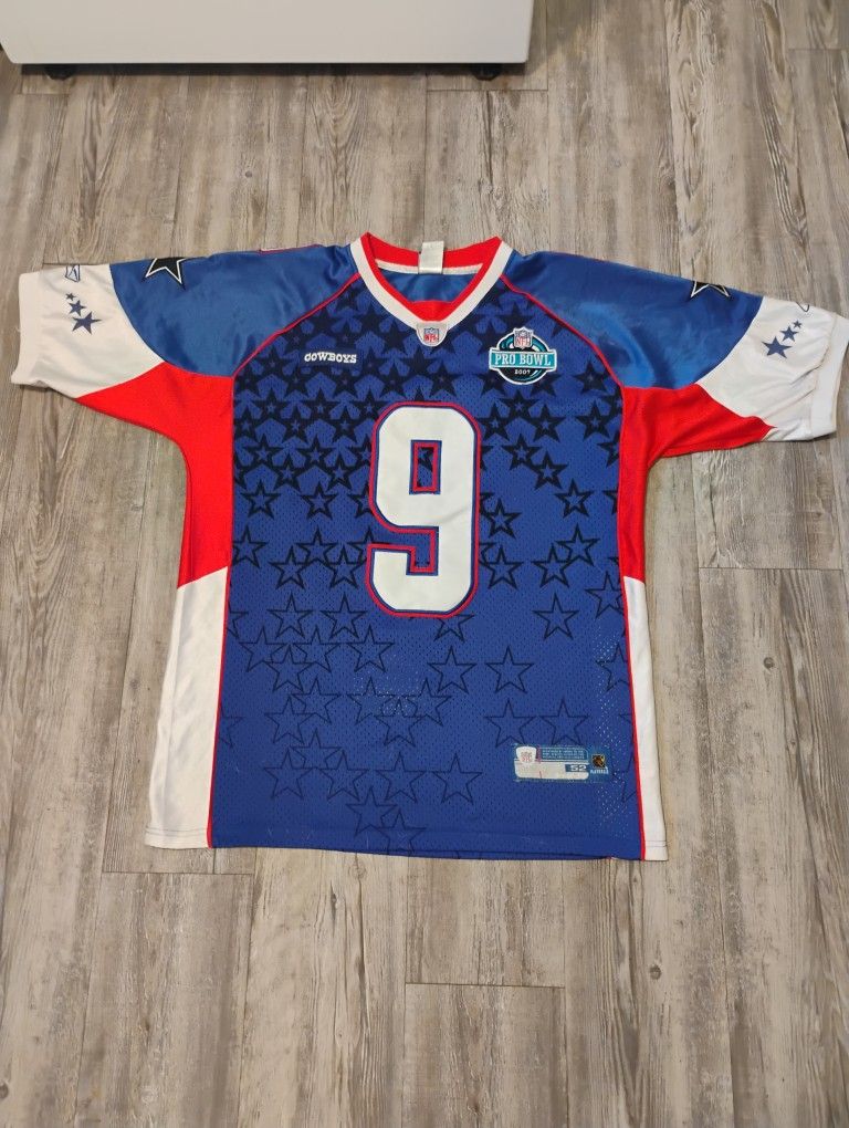 Vintage Dallas Cowboys #9 Tony Romo 2007 NFL Pro Bowl Rebook Jersey