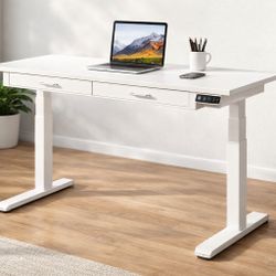 EW8W Height Adjustable Standing Desk, White