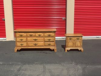 Antique dresser and nightstand