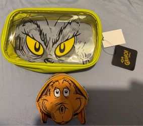 Grinch bags for makeup etc