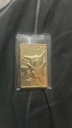 Vintage Burger King Pokémon 23K Gold Plated Pikachu Card 1999