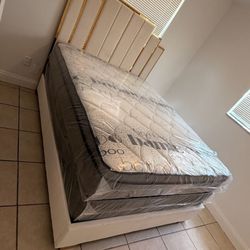 NEW MATTRESS QUEEN SIZE PILLOW TOP WITH BOX SPRING