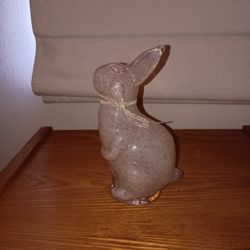Pink Blown Glass Bunny