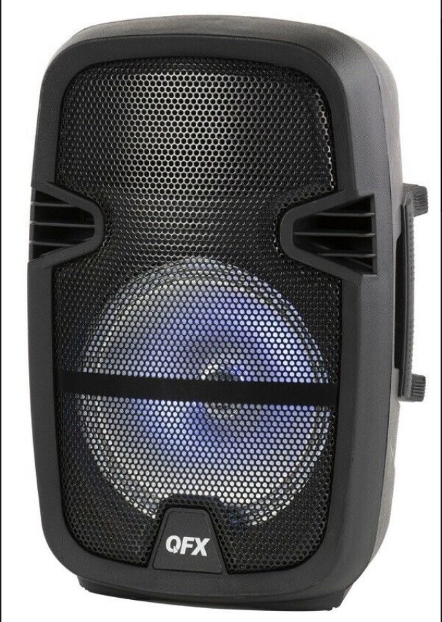 QFX PBX-8074 8" Portable Bluetooth Party Speaker - Black