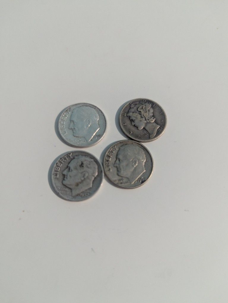 4 Silver Dimes
