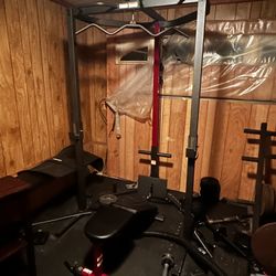 Weight Rack Plus Bench 