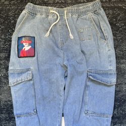 vintage Jean jogger with patch