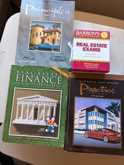 Real estate books and flash cards