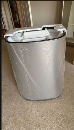 Stainless Steel Metal Garbage Can with Lid Automatic Touch Free Sensor Waste Bin for Barthroom Office Bedroom Home 13 Gallon / 50L