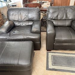 Two Leather Chairs 