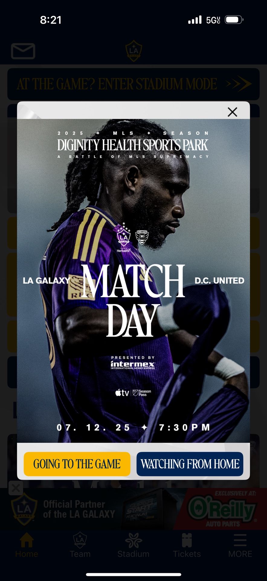 4 Tickets For LA Galaxy VS DC United 7/12/35 7:30pm.