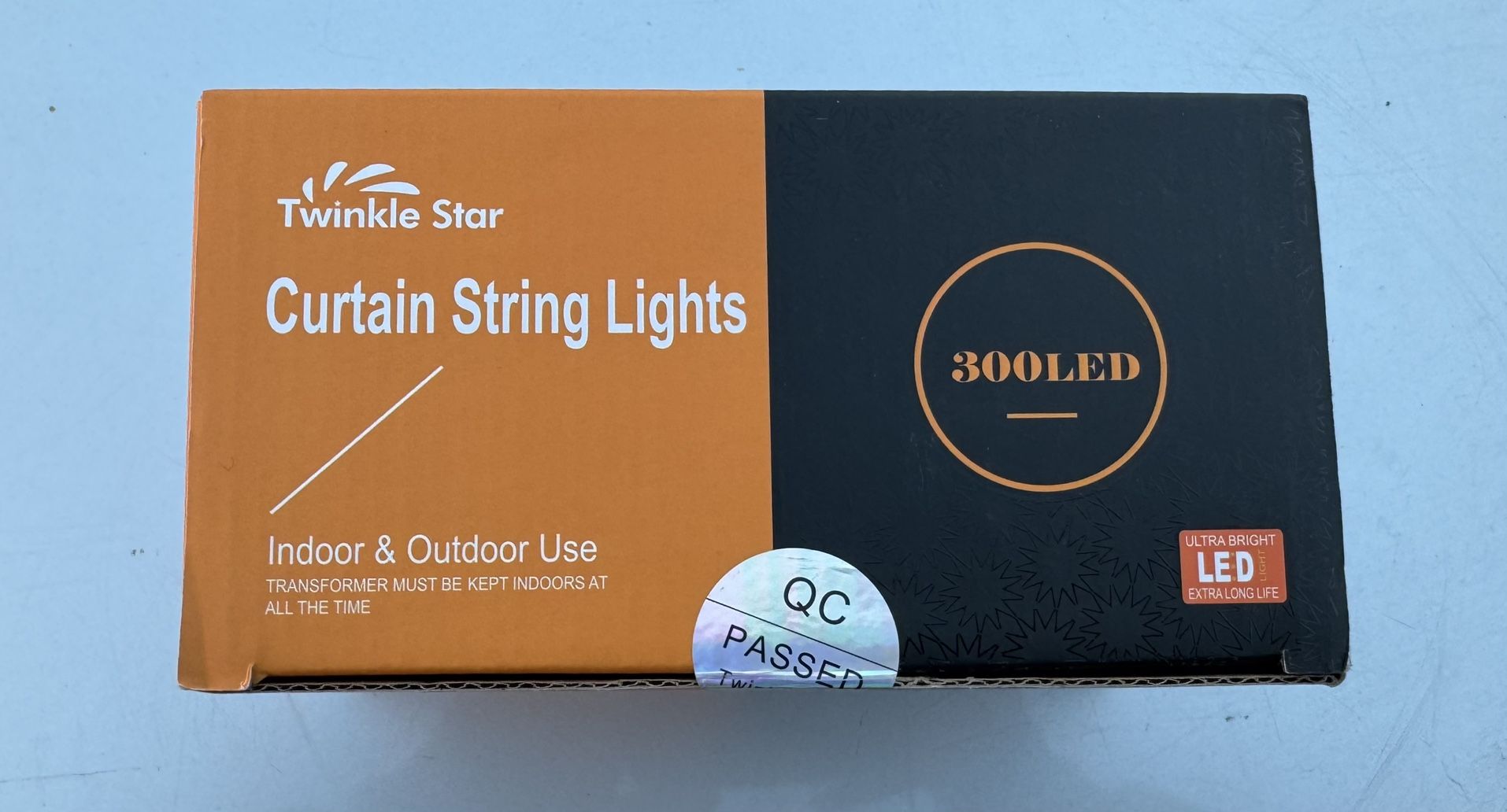 NEW - Twinkle Star Curtain String Lights (Warm White)