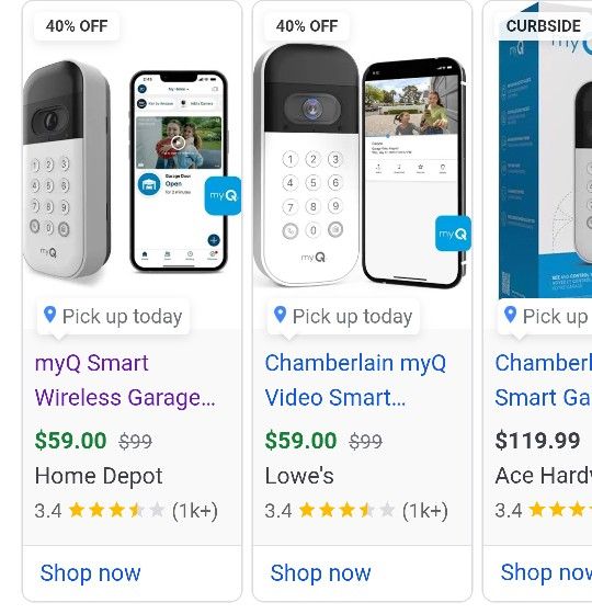 MyQ Video Garage Door Keypad