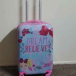 Pink and Blue Swirl Suitcase