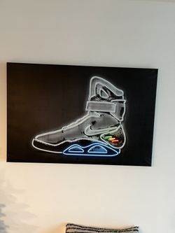 Neon Sneaker Wall Canvas