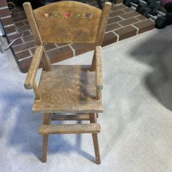  Vintage antique 1960s Whitney Furniture Wood High Chair
