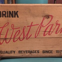 Vintage West Park Bottling Co Wooden Crate McKees Rocks PA