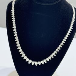 5CTW  14K  Natural Diamond Fancy Link Necklace 