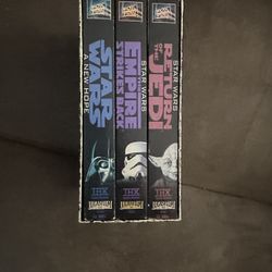 Star Wars trilogy VHS tapes
