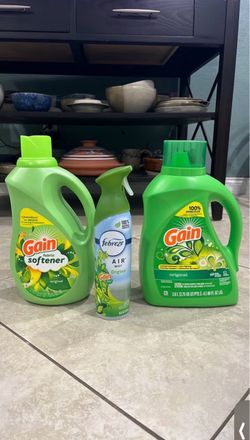 Gain Detergent 88oz, Gain Softener 72oz, Febreze Air Mist Spray