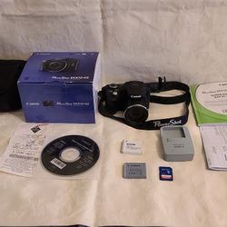 Canon PowerShot SX510 HS 12.1MP Digital Camera 30x Zoom Wi-Fi 32GB SD Card & Bag