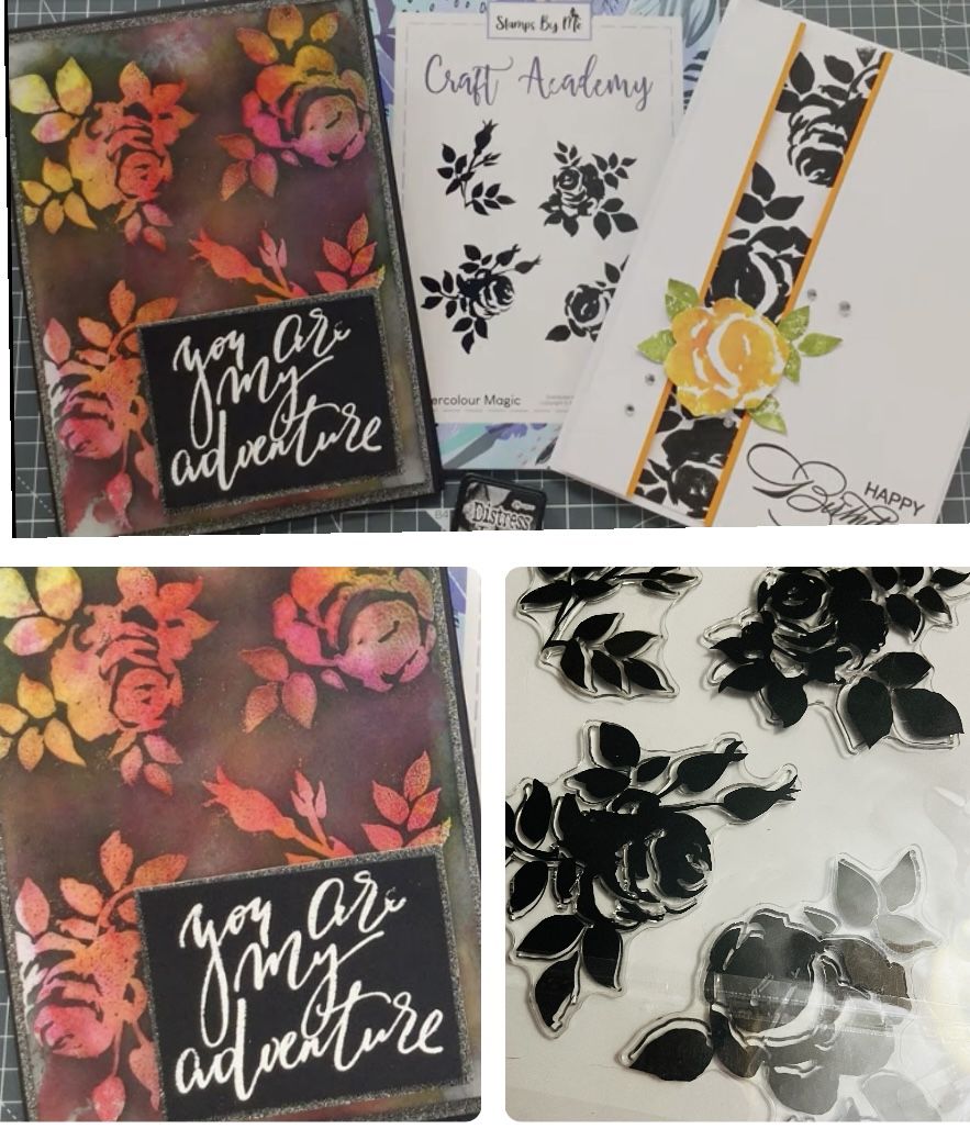 Beautiful Watercolour Magic Roses Stamps