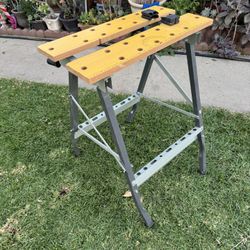 US GENERAL Workbench Folding Clamping Movable Peg Work Shop Auto Bench Table 