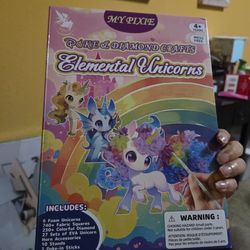 MyPixie Elemental Unicorns Poke & Diamond Craft Kit 4+ New