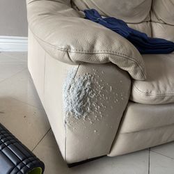 6 Seat Leather Recliner Couch 