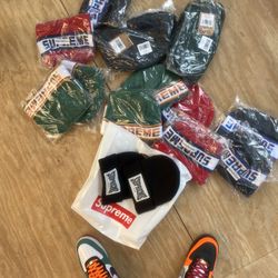 Supreme Double Logo Face Mask Beanie
