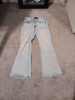 Aeropostale Light wash low rise flared jeans