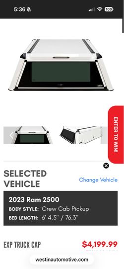 Westin EXP Truck Cap – 2023 Ram 2500
