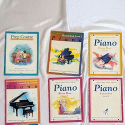 6 Alfred's Basic Piano Books Prep to Level 4