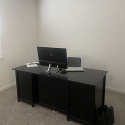 Ethan Allen Executive Desk - Espresso Brown