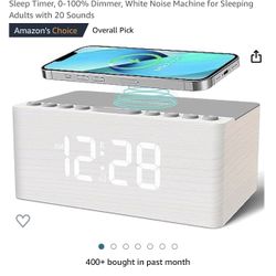 Alar Clock /Wireless charger/White Noise