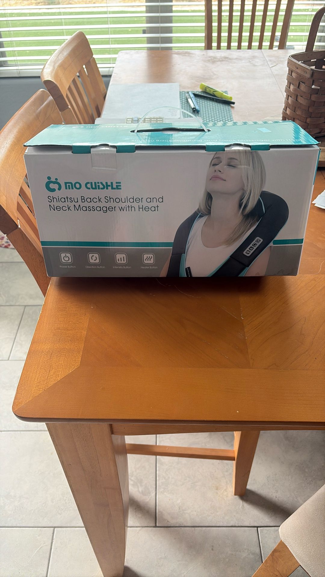 Shiatsu Back Shoulder And Neck Massager with Heat
