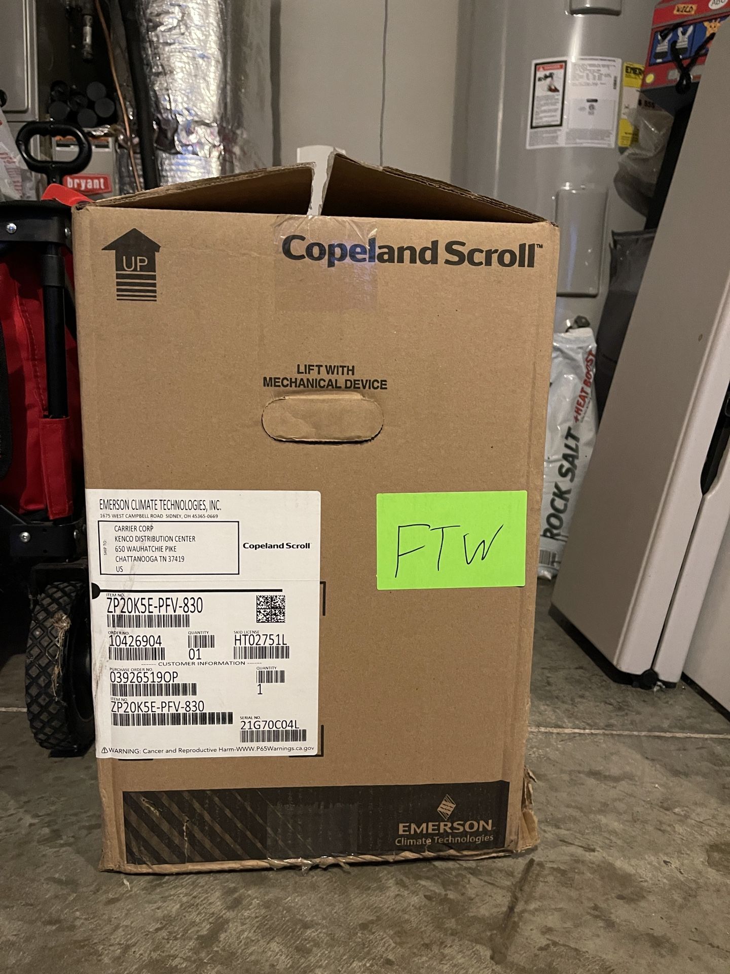 Copeland  Scroll Compressor ZP20K5-PFV-830 ZP20K5E-PFV-830 R-410A  For A/C Unit