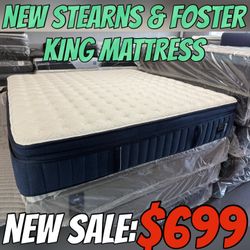 NEW STEARNS & FOSTER KING MATTRESS 