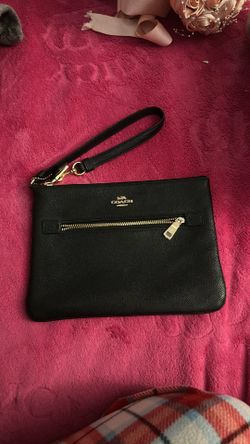 Black coach wristlet