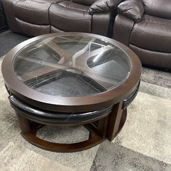 Coffee Table With 4 Stools On Sale