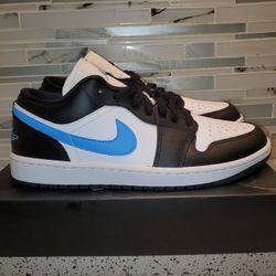 Air Jordan Retro 1 Low Black University Blue Edition.  Size 10.5 Men's 