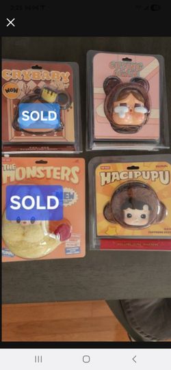 Authentic Pop Mart Earphone Cases (Wacky Mart Shrimp Bubu, Hacipupu, Crybaby Crying Again) - All Brand New, Sealed, Unopened, See Prices