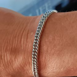 Cuban Stainless Steel Unisex Silver Bracelet NEW