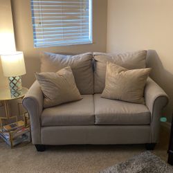 Cream/Beige 2 Seater Loveseat